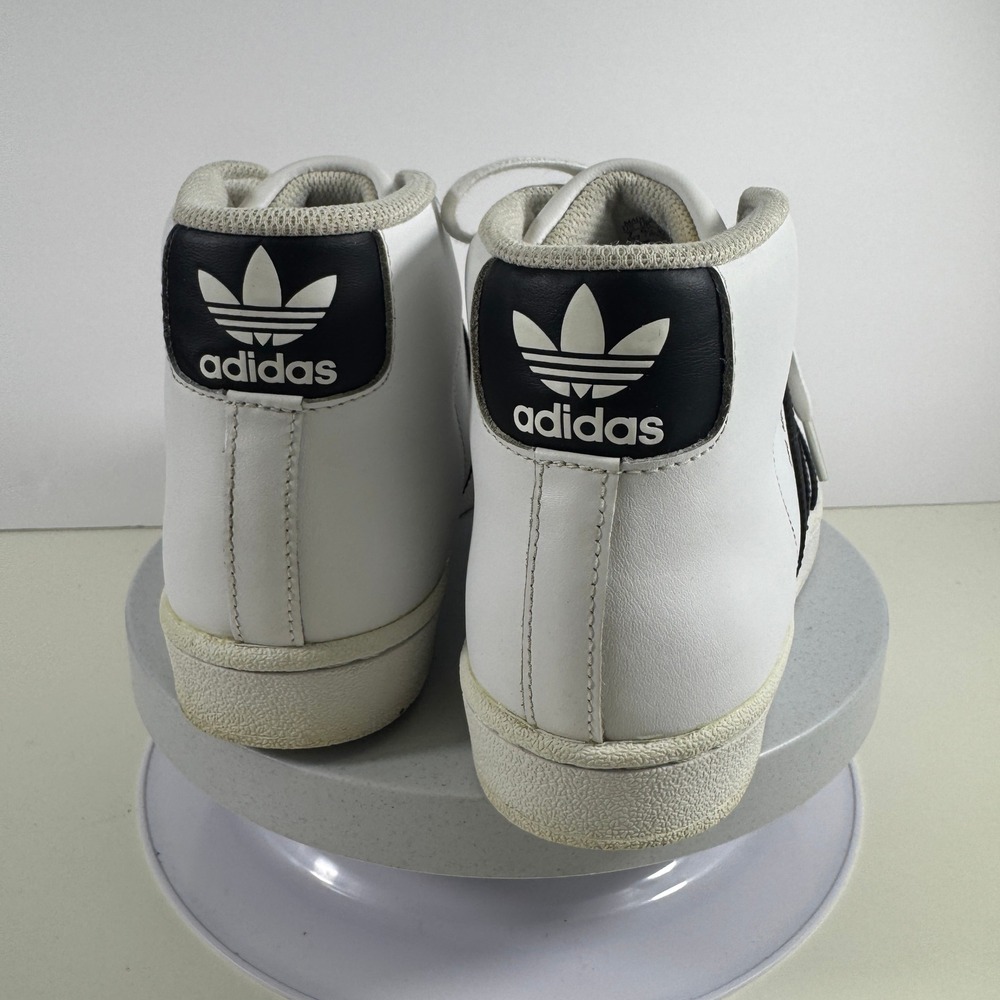 Adidas Pro Model Mid Sneakers Shell Toe Leather Men White Black Size 7 - Picture 9 of 15